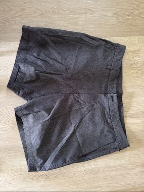 lululemon athletica Charcoal Gray Flat-Front Performance Shorts
